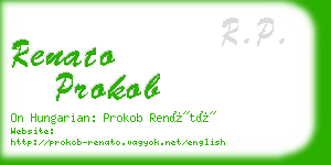 renato prokob business card